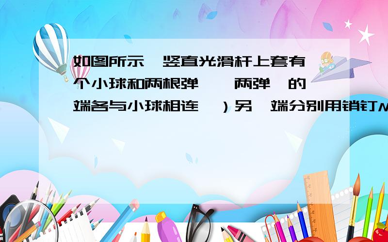 如图所示,竖直光滑杆上套有一个小球和两根弹簧,两弹簧的一端各与小球相连,）另一端分别用销钉M、N固定于杆上,小球处于静止状态．设拔去销钉M瞬间,小球加速度的大小为12m/s2．若不拔去