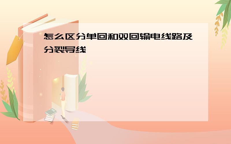 怎么区分单回和双回输电线路及分裂导线