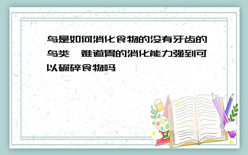 鸟是如何消化食物的没有牙齿的鸟类,难道胃的消化能力强到可以碾碎食物吗