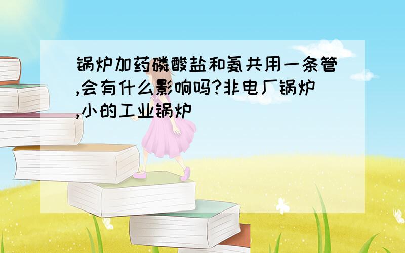 锅炉加药磷酸盐和氨共用一条管,会有什么影响吗?非电厂锅炉,小的工业锅炉