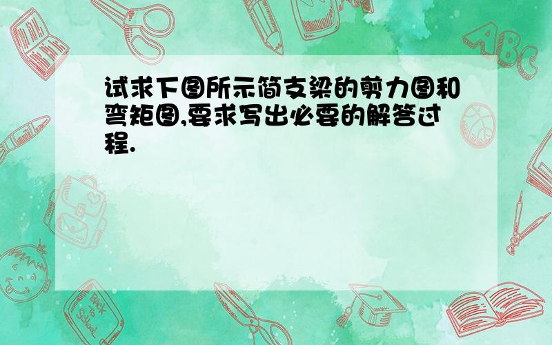 试求下图所示简支梁的剪力图和弯矩图,要求写出必要的解答过程.