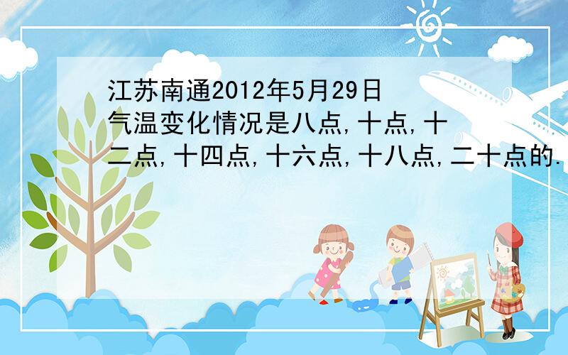 江苏南通2012年5月29日气温变化情况是八点,十点,十二点,十四点,十六点,十八点,二十点的.