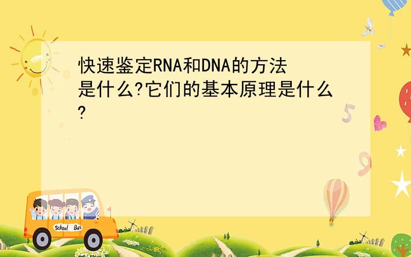 快速鉴定RNA和DNA的方法是什么?它们的基本原理是什么?