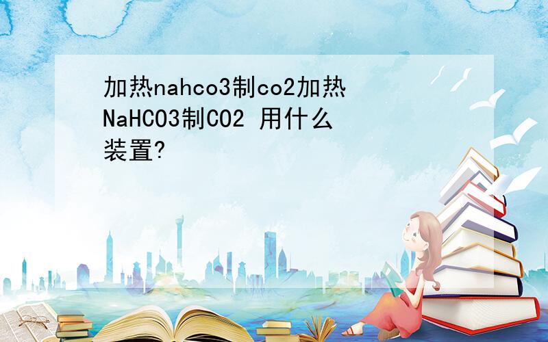 加热nahco3制co2加热NaHCO3制CO2 用什么装置?