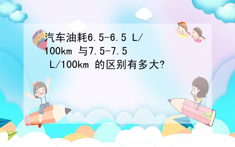 汽车油耗6.5-6.5 L/100km 与7.5-7.5 L/100km 的区别有多大?