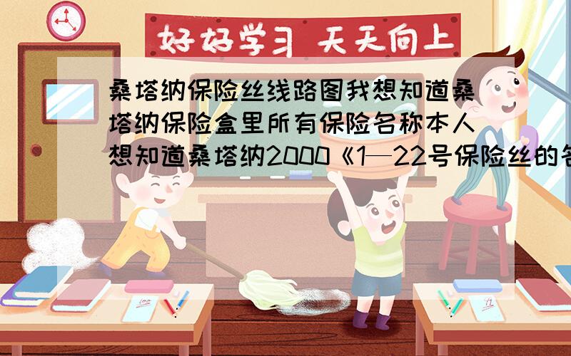 桑塔纳保险丝线路图我想知道桑塔纳保险盒里所有保险名称本人想知道桑塔纳2000《1—22号保险丝的名称》