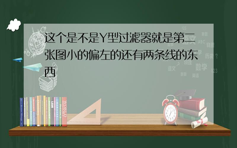 这个是不是Y型过滤器就是第二张图小的偏左的还有两条线的东西