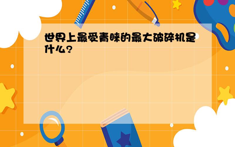 世界上最受青睐的最大破碎机是什么?