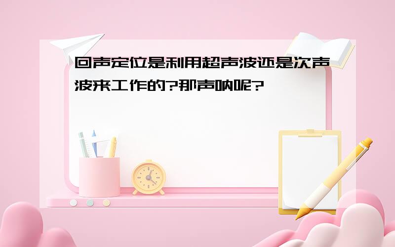 回声定位是利用超声波还是次声波来工作的?那声呐呢?