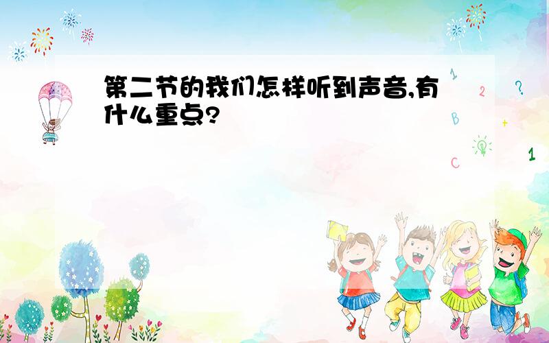 第二节的我们怎样听到声音,有什么重点?