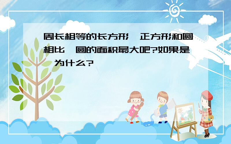 周长相等的长方形、正方形和圆相比,圆的面积最大吧?如果是,为什么?