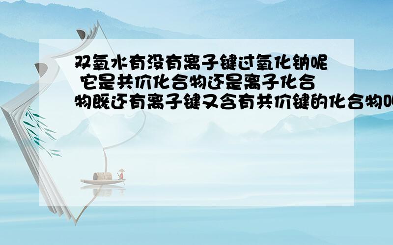 双氧水有没有离子键过氧化钠呢 它是共价化合物还是离子化合物既还有离子键又含有共价键的化合物叫什么化合物