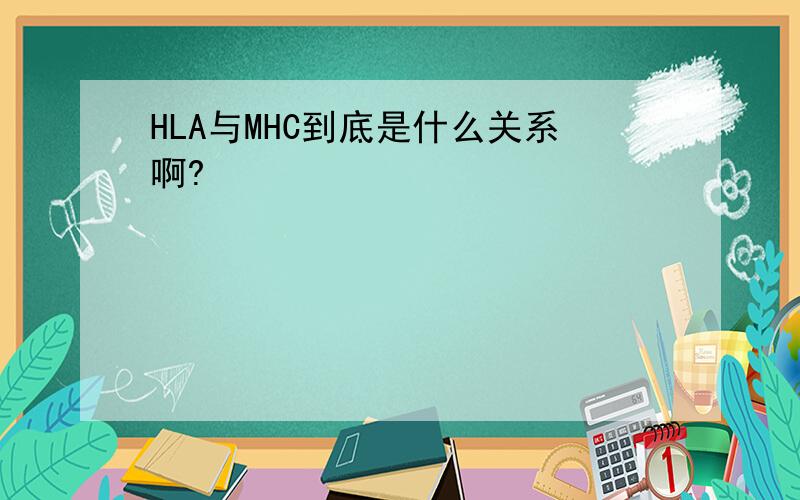 HLA与MHC到底是什么关系啊?