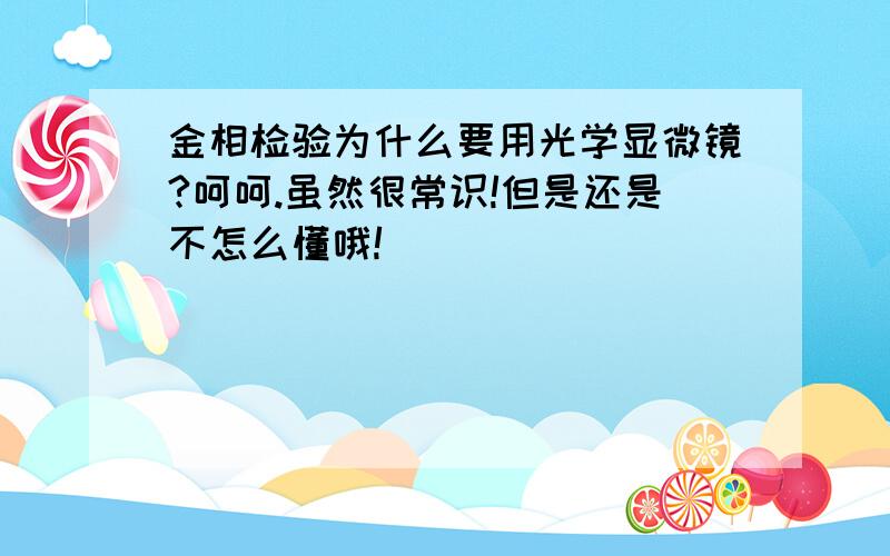 金相检验为什么要用光学显微镜?呵呵.虽然很常识!但是还是不怎么懂哦!