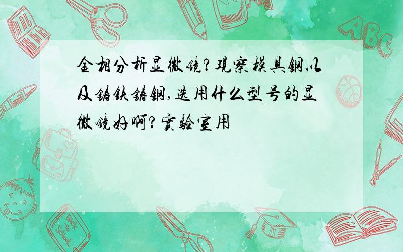 金相分析显微镜?观察模具钢以及铸铁铸钢,选用什么型号的显微镜好啊?实验室用