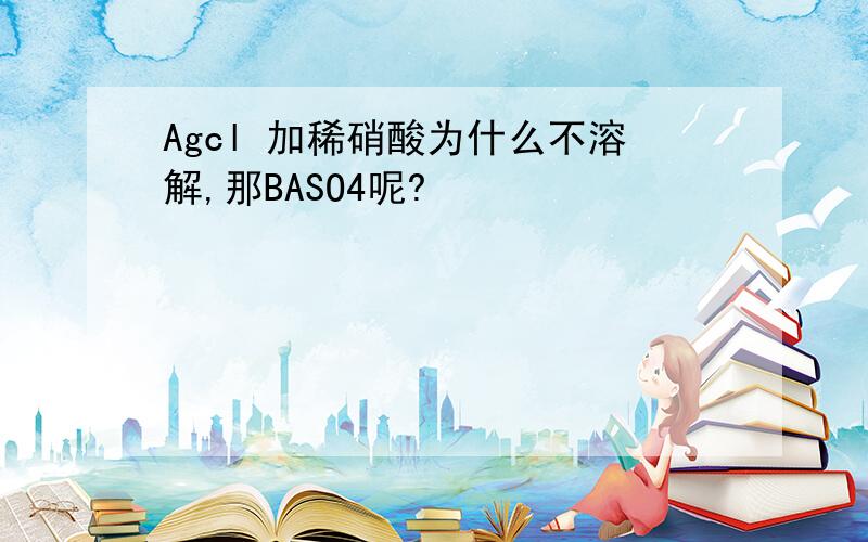 Agcl 加稀硝酸为什么不溶解,那BASO4呢?