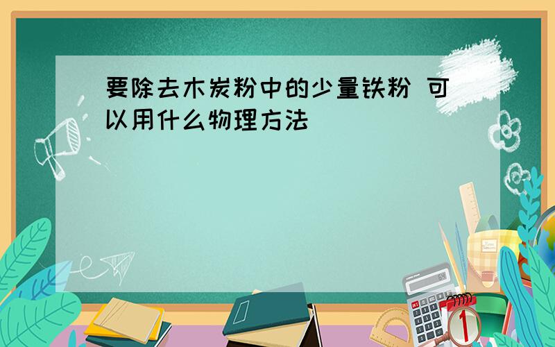 要除去木炭粉中的少量铁粉 可以用什么物理方法