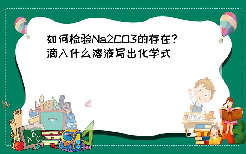 如何检验Na2CO3的存在?滴入什么溶液写出化学式