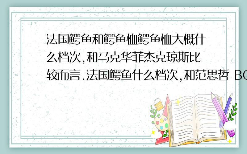 法国鳄鱼和鳄鱼恤鳄鱼恤大概什么档次,和马克华菲杰克琼斯比较而言.法国鳄鱼什么档次,和范思哲 BOSS GUCCI 阿玛尼比较.新加坡的卡帝乐鳄鱼呢 是不是最差的