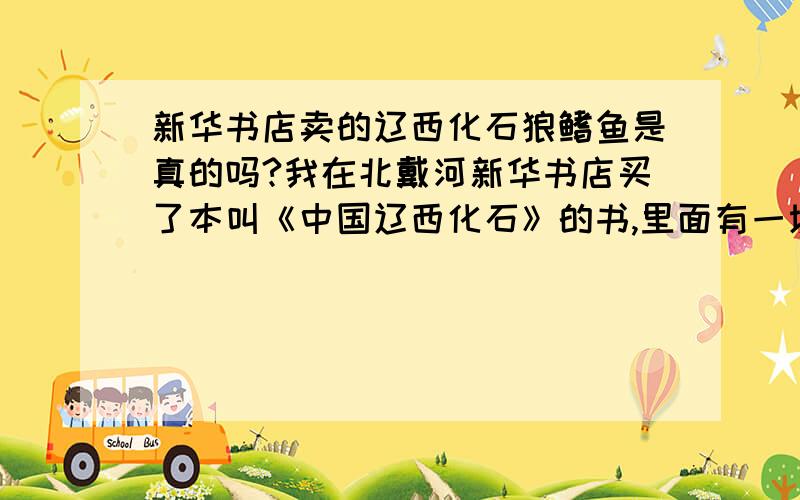 新华书店卖的辽西化石狼鳍鱼是真的吗?我在北戴河新华书店买了本叫《中国辽西化石》的书,里面有一块用玻璃盖着的狼鳍鱼化石,化石花了300元,买时发现没有出版社,售货员说没事是真的,回