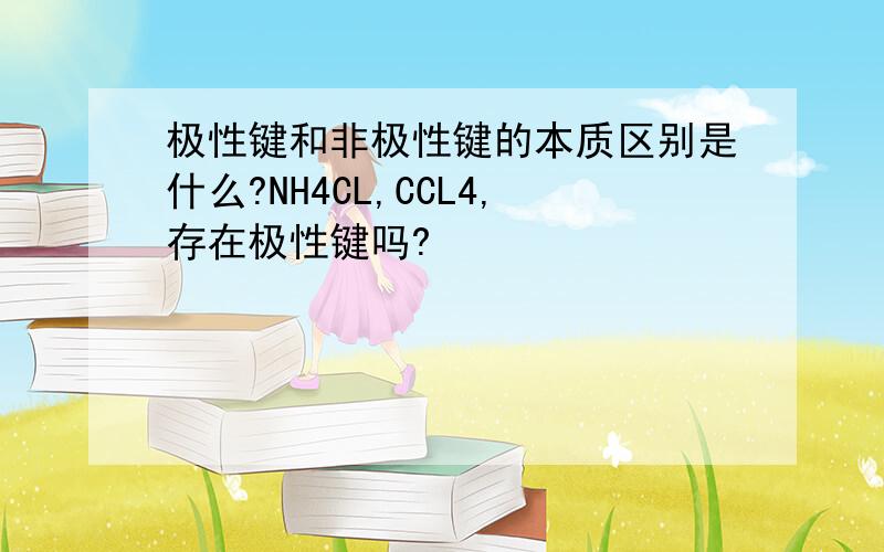 极性键和非极性键的本质区别是什么?NH4CL,CCL4,存在极性键吗?