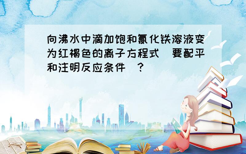 向沸水中滴加饱和氯化铁溶液变为红褐色的离子方程式（要配平和注明反应条件）?