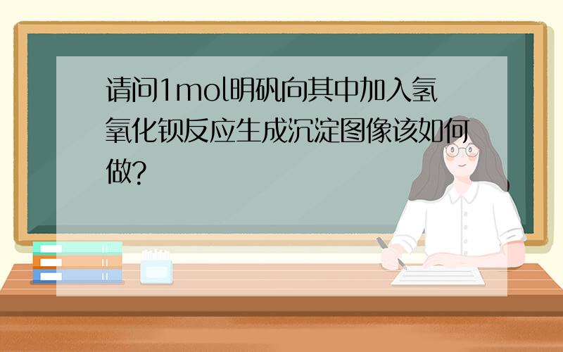 请问1mol明矾向其中加入氢氧化钡反应生成沉淀图像该如何做?