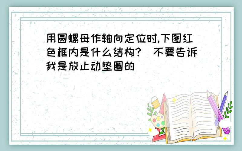 用圆螺母作轴向定位时,下图红色框内是什么结构?（不要告诉我是放止动垫圈的)