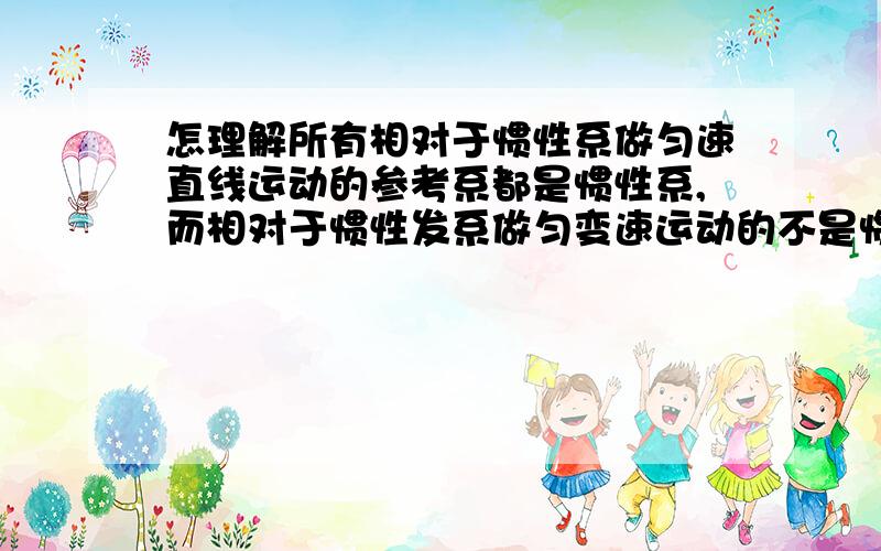 怎理解所有相对于惯性系做匀速直线运动的参考系都是惯性系,而相对于惯性发系做匀变速运动的不是惯性系