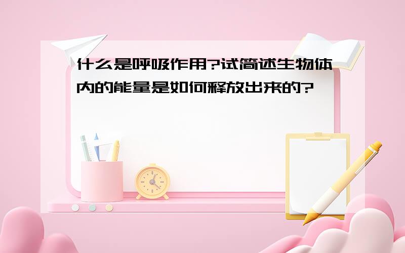 什么是呼吸作用?试简述生物体内的能量是如何释放出来的?