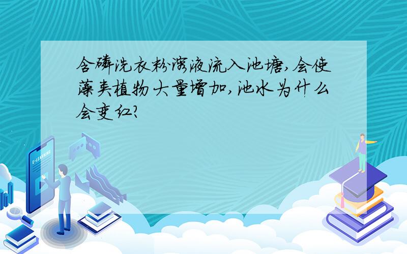 含磷洗衣粉溶液流入池塘,会使藻类植物大量增加,池水为什么会变红?