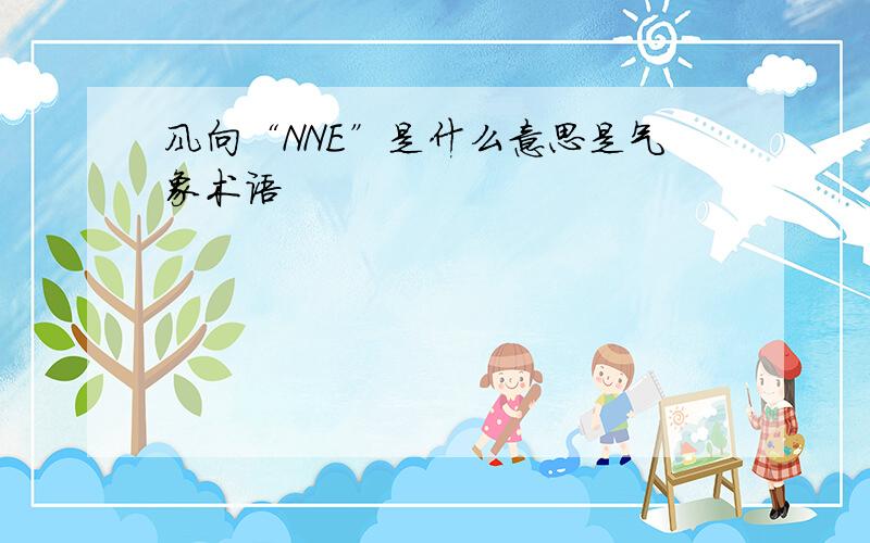 风向“NNE”是什么意思是气象术语