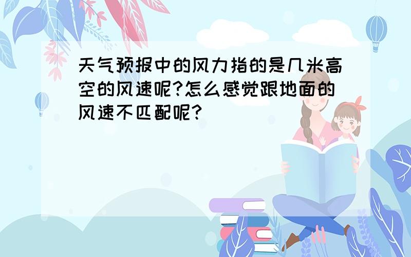 天气预报中的风力指的是几米高空的风速呢?怎么感觉跟地面的风速不匹配呢?