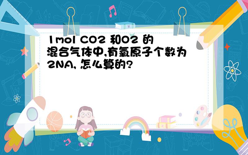 1mol CO2 和O2 的混合气体中,有氧原子个数为 2NA, 怎么算的?