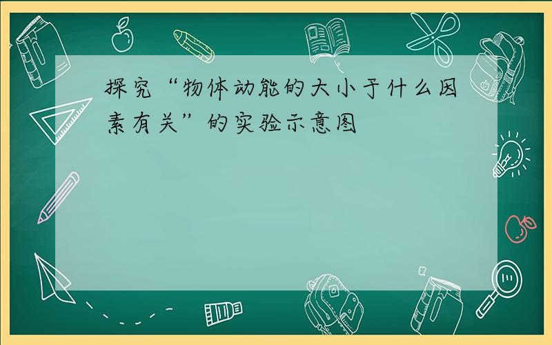 探究“物体动能的大小于什么因素有关”的实验示意图