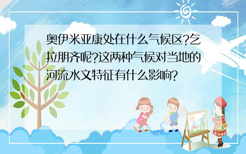 奥伊米亚康处在什么气候区?乞拉朋齐呢?这两种气候对当地的河流水文特征有什么影响?