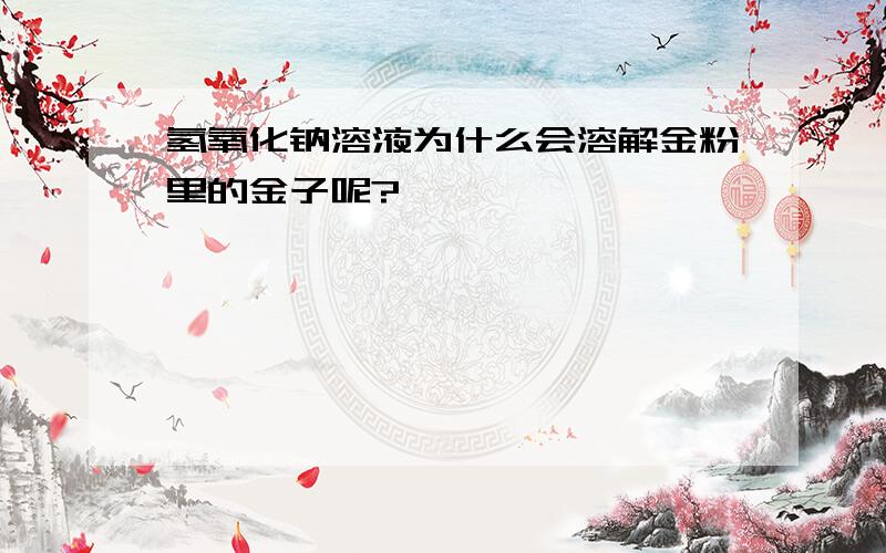 氢氧化钠溶液为什么会溶解金粉里的金子呢?