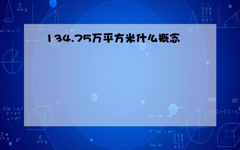 134.75万平方米什么概念