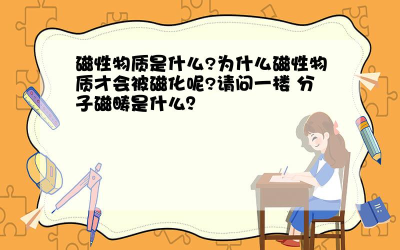 磁性物质是什么?为什么磁性物质才会被磁化呢?请问一楼 分子磁畴是什么？