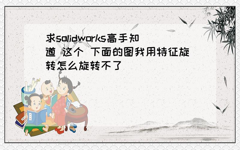 求solidworks高手知道 这个 下面的图我用特征旋转怎么旋转不了