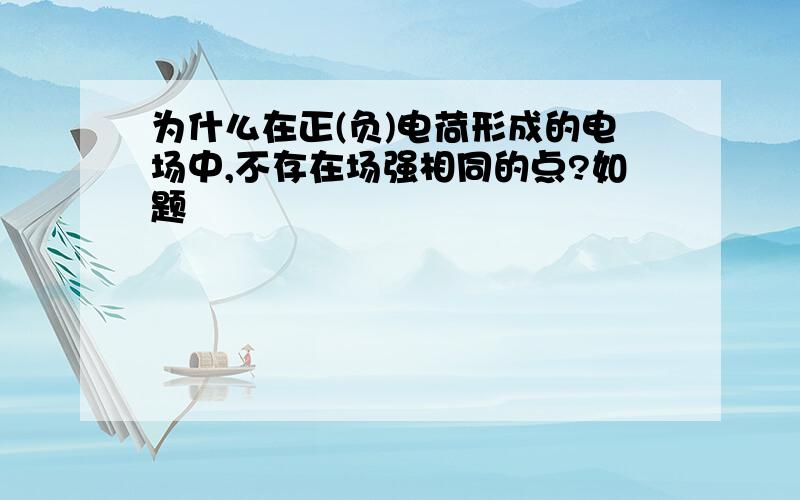 为什么在正(负)电荷形成的电场中,不存在场强相同的点?如题