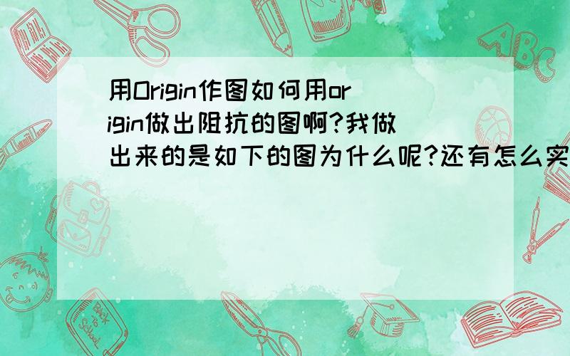 用Origin作图如何用origin做出阻抗的图啊?我做出来的是如下的图为什么呢?还有怎么实现两张图的叠加?为什么“合并所有图标窗口”结果叠出来的图它有两个纵坐标,我想弄成一个纵坐标