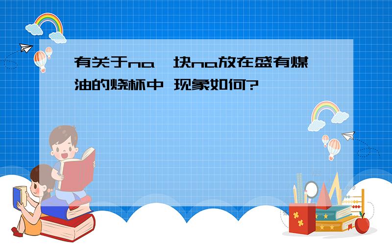 有关于na一块na放在盛有煤油的烧杯中 现象如何?