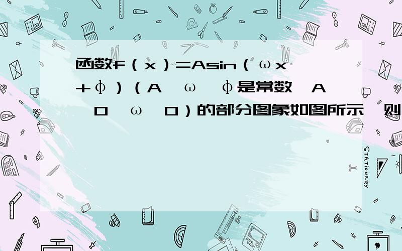 函数f（x）=Asin（ωx+φ）（A,ω,φ是常数,A＞0,ω＞0）的部分图象如图所示,则f（0）的值是求帮助TAT,我想知道画红线部分是怎么得来的