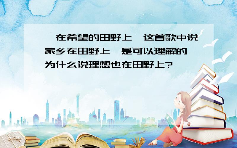 《在希望的田野上》这首歌中说家乡在田野上,是可以理解的,为什么说理想也在田野上?