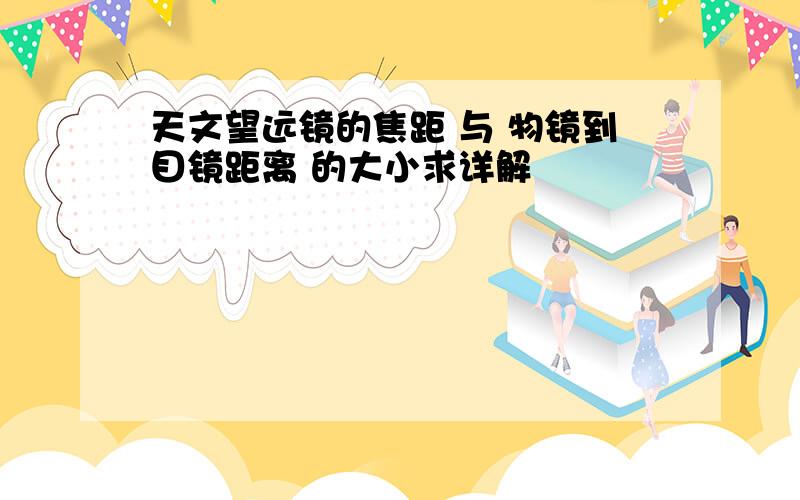 天文望远镜的焦距 与 物镜到目镜距离 的大小求详解