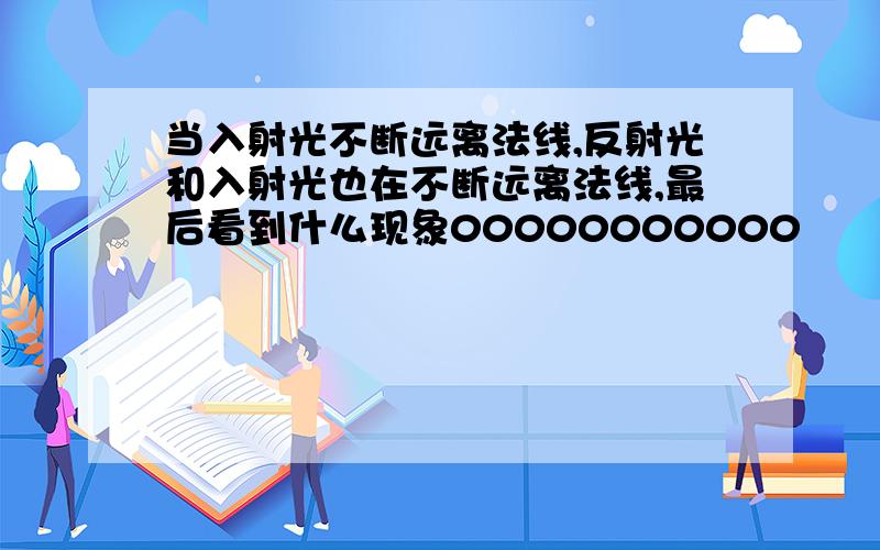 当入射光不断远离法线,反射光和入射光也在不断远离法线,最后看到什么现象00000000000