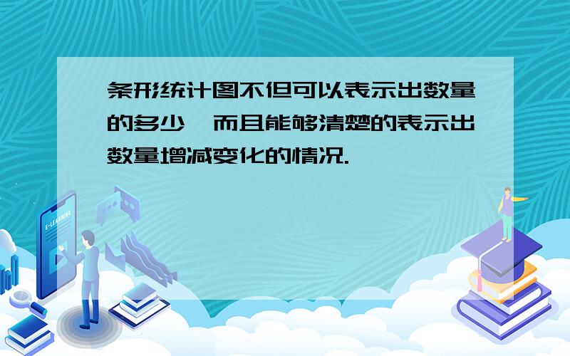 条形统计图不但可以表示出数量的多少,而且能够清楚的表示出数量增减变化的情况.