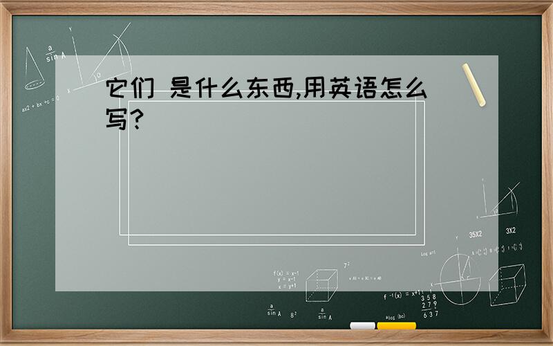 它们 是什么东西,用英语怎么写?