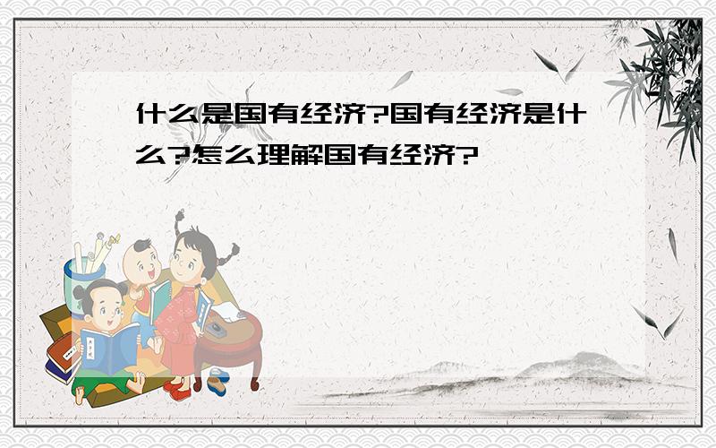 什么是国有经济?国有经济是什么?怎么理解国有经济?